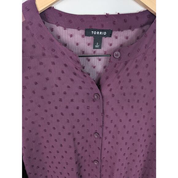 Torrid Clip Dot Button Front Maxi Kimono - Picture 5 of 8